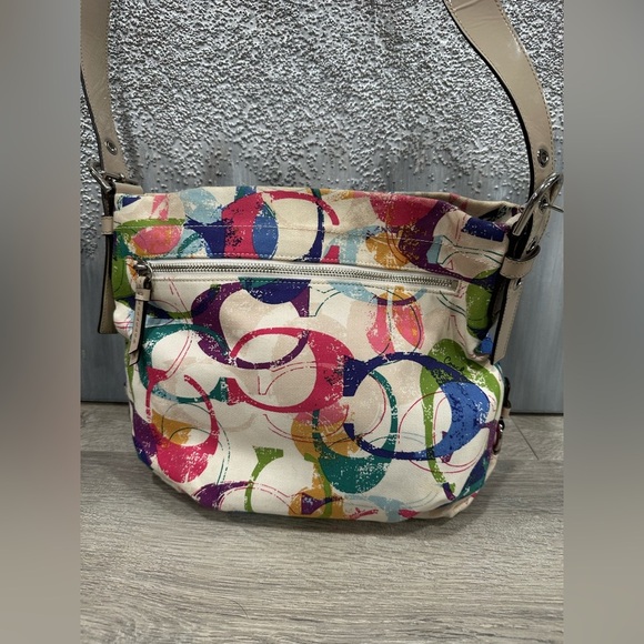 Coach Poppy Signature Stamped C MultiColored Crossbody - Picture 7 of 7